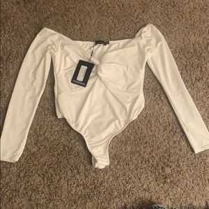 Ivory colored body suit